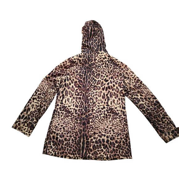 Kelyna Paris Womens Animal Print Raincoat with Detachable Hood Size Large - Picture 14 of 14